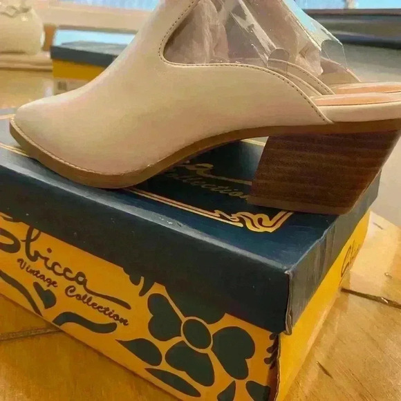 Women's Western Leather Mule Heel White Thomaston 7 NEW in box - Picture 6 of 13